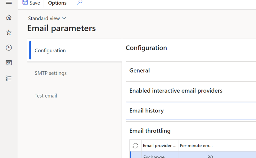 Microsoft Dynamics 365 Finance & Operations apps Email&nbsp;Throttling